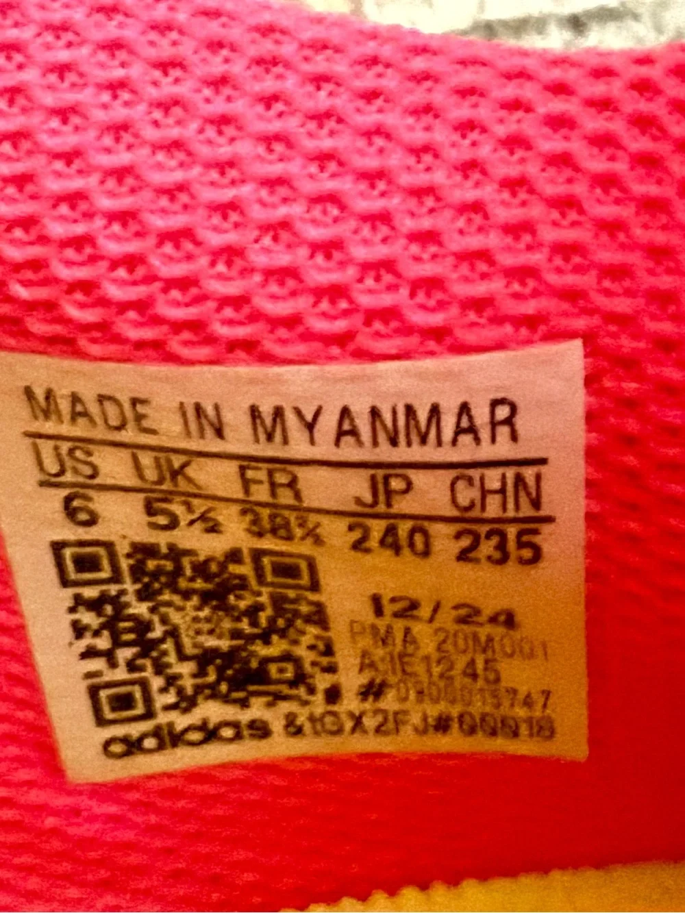 adidas Pink and Yellow Athletic cleats